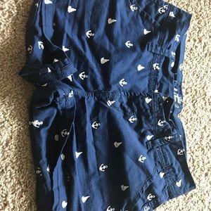 Navy anchor shorts